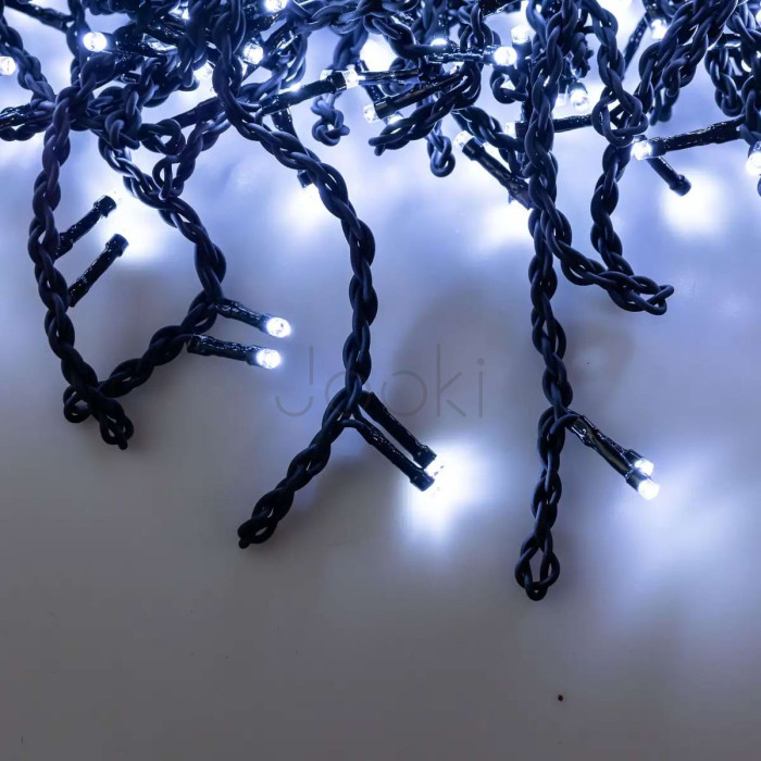 Уличная гирлянда бахрома 50 (м) 810 led светодиодов наружная белая черный провод Практическое решение Jooki