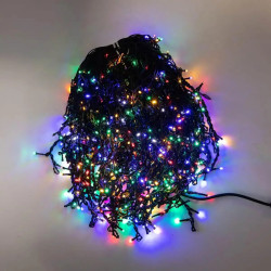 Уличная гирлянда бахрома 50 (м) 810 led светодиодов наружная мультиколор черный провод Удобство и стиль Jooki