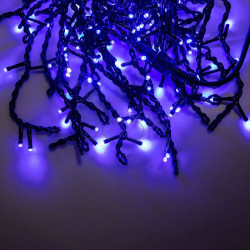 Вулична гірлянда бахрома 12 м 200 led чорний провід Синій 12MBBL  Jooki