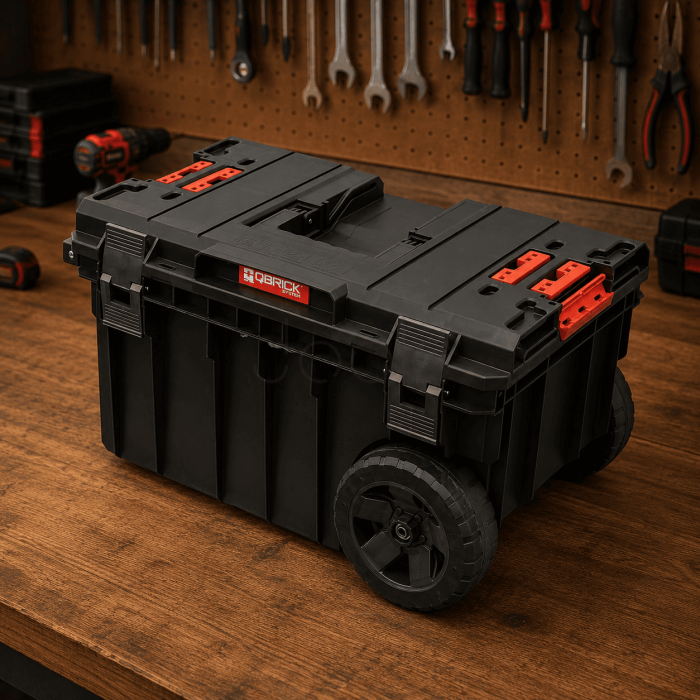 Мобильный ящик на колесах QBRICK SYSTEM ONE Trolley Vario с телескопической ручкой