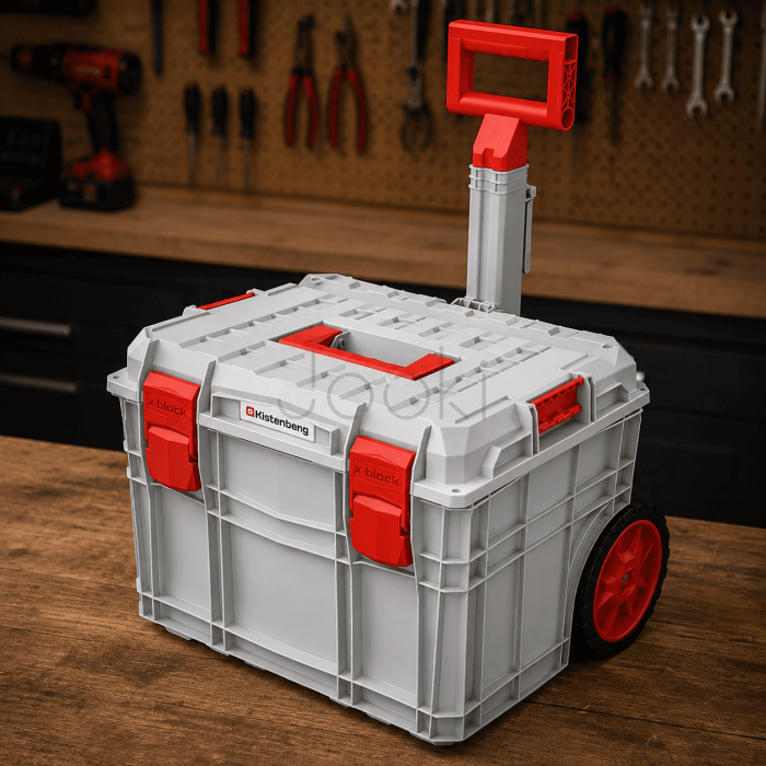силенный мобильный сундук для инструментов Kistenberg C Block Pro Trolley 40" на колесах 450x380x380 мм + ручка